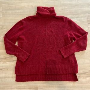 Athleta Transit Merino Wool Red Turtleneck Sweater